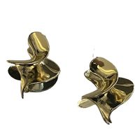 Vente En Gros Bijoux Boucles D&#39;oreilles Torsadées En Métal En Trois Dimensions Nihaojewelry main image 6