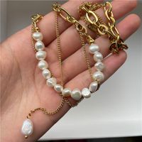 Titanstahl Perlen Quaste Kette Doppellagige Halskette Großhandel Schmuck Nihaojewelry main image 6