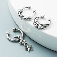 Wholesale Jewelry Fashion C Shape Metal Artificial Gemstones Diamond Earrings main image 3