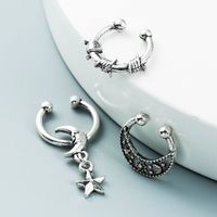 Wholesale Jewelry Fashion C Shape Metal Artificial Gemstones Diamond Earrings main image 4