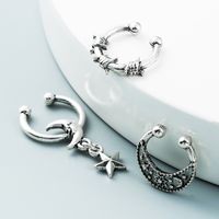 Wholesale Jewelry Fashion C Shape Metal Artificial Gemstones Diamond Earrings main image 5