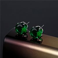 Wholesale Jewelry Color Round Zircon Stainless Steel Stud Earrings Nihaojewelry sku image 8