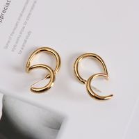 1 Pair Streetwear Irregular Plating Copper Ear Studs sku image 1