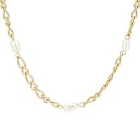 Geometric Pearl Stainless Steel Punk Style Necklace Wholesale Jewelry Nihaojewelry sku image 1