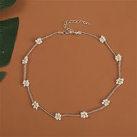 Color Handmade Rice Bead Flower Bohemian Long Necklace Wholesale Nihaojewelry sku image 5