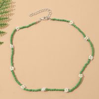 Color Handmade Rice Bead Flower Bohemian Long Necklace Wholesale Nihaojewelry sku image 7