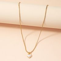 Wholesale Jewelry Simple Heart Pendant Thin Necklace Nihaojewelry sku image 1