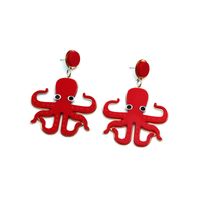 Wholesale Jewelry Cartoon Octopus Pendant Earrings Nihaojewelry sku image 1