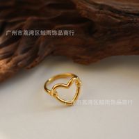 Wholesale Fashion Twist Rotating Wide Titanium Steel 18k Gold Plated Ring Nihaojewelry sku image 21