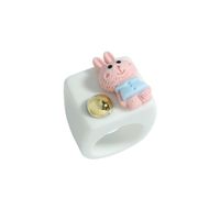 Wholesale Cartoon Bear Resin Candy Color Ring Nihaojewelry sku image 5