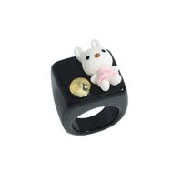 Wholesale Cartoon Bear Resin Candy Color Ring Nihaojewelry sku image 1