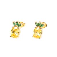 Wholesale Jewelry Cute Fruit Zircon Copper Earrings Nihaojewelry sku image 7