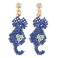 Wholesale Jewelry Cartoon Cat Color Beads Earrings Nihaojewelry sku image 1