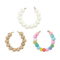 Wholesale Jewelry Pearl C-shaped Beaded Earrings Nihaojewelry sku image 1