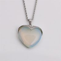 Opal Heart-shaped Pendant Korean Style Necklace Wholesale Jewelry Nihaojewelry sku image 3