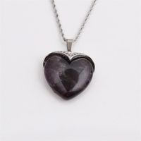 Opal Heart-shaped Pendant Korean Style Necklace Wholesale Jewelry Nihaojewelry sku image 5