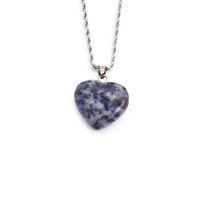 Natural Stone Peach Heart Pendant Fashion Necklaces Wholesale Jewelry Nihaojewelry sku image 5