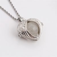 Crystal Stone Heart-shaped Pendant Simple Necklace Wholesale Jewelry Nihaojewelry sku image 1