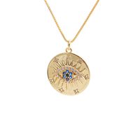 Copper Zircon Demon Eye Fashion Necklace Wholesale Jewelry Nihaojewelry sku image 6