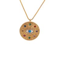 Copper Zircon Demon Eye Fashion Necklace Wholesale Jewelry Nihaojewelry sku image 10