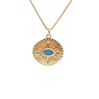 Copper Zircon Demon Eye Fashion Necklace Wholesale Jewelry Nihaojewelry sku image 5