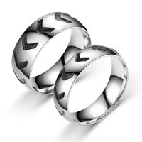 Wholesale New Style Titanium Steel Creative Arrow Dripping Oil Ring Nihaojewelry sku image 1