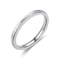 Wholesale Simple Titanium Steel Frosted Fine Ring Nihaojewelry sku image 1