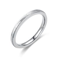 Wholesale Simple Titanium Steel Frosted Fine Ring Nihaojewelry sku image 2