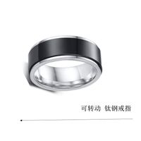 Wholesale Jewelry Rotatable Titanium Steel Double-layer Ring Nihaojewelry sku image 9