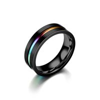 Wholesale Fashion Titanium Steel Contrast Color Ring Nihaojewelry sku image 1