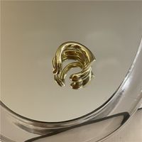 Großhandel Schmuck Einfacher Metall-doppelschicht-ohrclip Nihaojewelry sku image 1