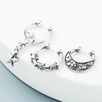 Wholesale Jewelry Fashion C Shape Metal Artificial Gemstones Diamond Earrings sku image 1