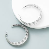 Wholesale Jewelry Round Alloy Carved Pattern Geometric Earrings Nihaojewelry sku image 2