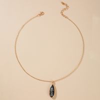 Wholesale Jewelry Black Drop-shaped Pendant Necklace Nihaojewelry sku image 1
