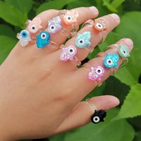 Cute Single-eyed Alien Multi-color Resin Ring Wholesale Jewelry Nihaojewelry main image 2