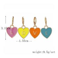 الجملة مجوهرات متعدد الألوان القلب على شكل إلكتروني الحب إلكتروني الأقراط Nihaojewelry main image 5