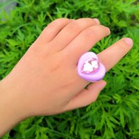 Wholesale Jewelry Geometric Resin Heart-shaped Ring Nihaojewelry main image 6