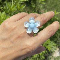 Wholesale Jewelry Acrylic Flower Three-dimensional Ring Nihaojewelry main image 4