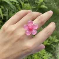Wholesale Jewelry Acrylic Flower Three-dimensional Ring Nihaojewelry main image 5