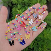 Wholesale Jewelry Rice Bead Elastic Butterfly Ring Nihaojewelry main image 5