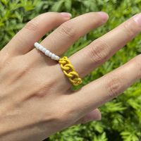 Wholesale Jewelry Color Rice Bead Alloy Ring Set Nihaojewelry main image 6