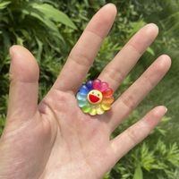 Wholesale Jewelry Daisy Flower Color Smiley Resin Ring Nihaojewelry main image 4