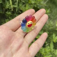 Wholesale Jewelry Daisy Flower Color Smiley Resin Ring Nihaojewelry main image 5