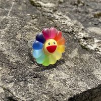 Wholesale Jewelry Daisy Flower Color Smiley Resin Ring Nihaojewelry main image 6