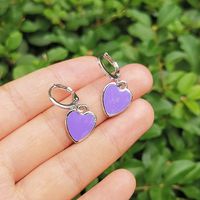 Wholesale Jewelry Heart Flower Tai Chi Oil Dripping Earrings Nihaojewelry sku image 9