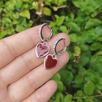 Wholesale Jewelry Heart Flower Tai Chi Oil Dripping Earrings Nihaojewelry sku image 22