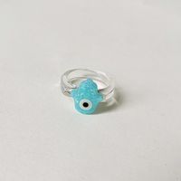 Lindo Anillo De Resina Multicolor Alienígena De Un Solo Ojo Joyería Al Por Mayor Nihaojewelry sku image 4