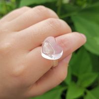 Candy Color Transparent Heart Shape Simple Ring Wholesale Jewelry Nihaojewelry sku image 6