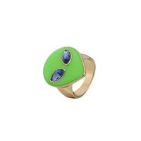 Eye Alien Drop Oil Fashion Ring Wholesale Jewelry Nihaojewelry sku image 3