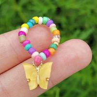 Wholesale Jewelry Rice Bead Elastic Butterfly Ring Nihaojewelry sku image 7